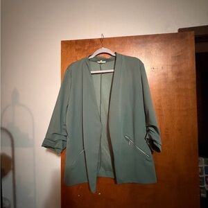 Maurices Sage Green Open-Front Blazer